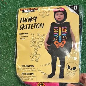 Funky Skeleton Kids Costume - Black toddler